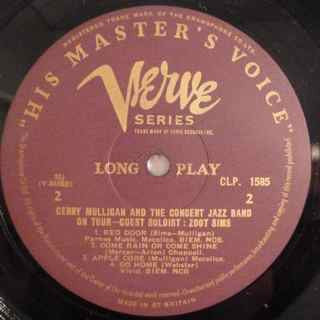 Gerry Mulligan & The Concert Jazz Band, Zoot Sims – Gerry Mulligan And The Concert Jazz Band On Tour LP vinyl record, image 4 of 5
