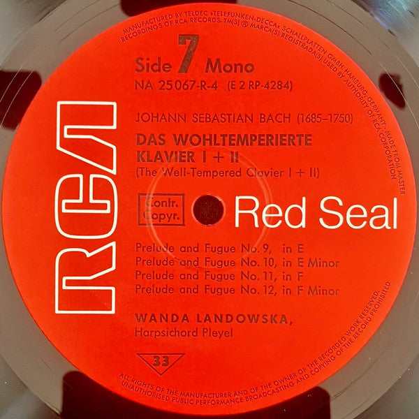 Johann Sebastian Bach, Wanda Landowska – Das Wohltemperierte Klavier I & II (= The Well Tempered Clavier) (5xLP) LP vinyl record, image 8 of 10