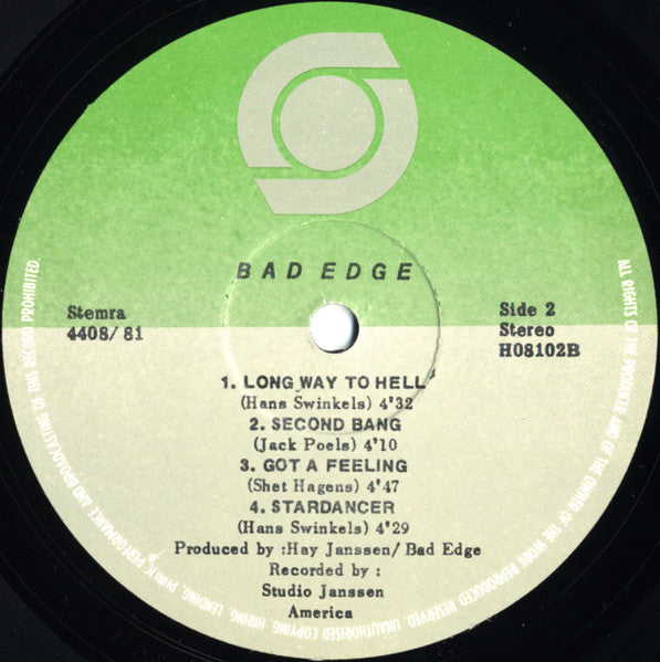 Bad Edge – Bad Edge LP vinyl record, image 4 of 4