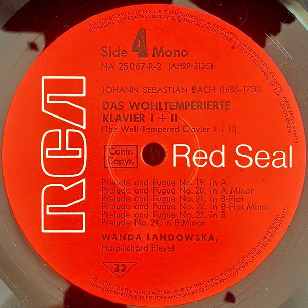 Johann Sebastian Bach, Wanda Landowska – Das Wohltemperierte Klavier I & II (= The Well Tempered Clavier) (5xLP) LP vinyl record, image 5 of 10