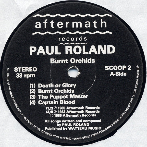 Paul Roland – Burnt Orchids LP vinyl record, image 3 of 6