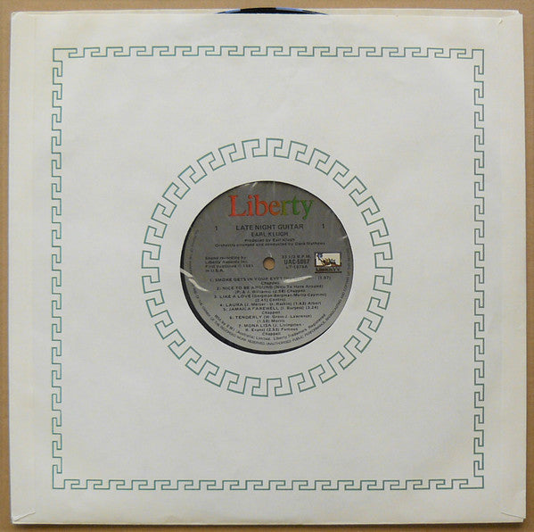 Earl Klugh – Late Night Guitar LP vinyl record, image 5 of 5