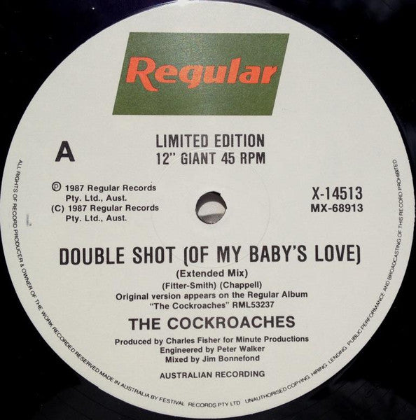 The Cockroaches – Double Shot (Of My Baby's Love) 12" vinyl record, image 3 of 4