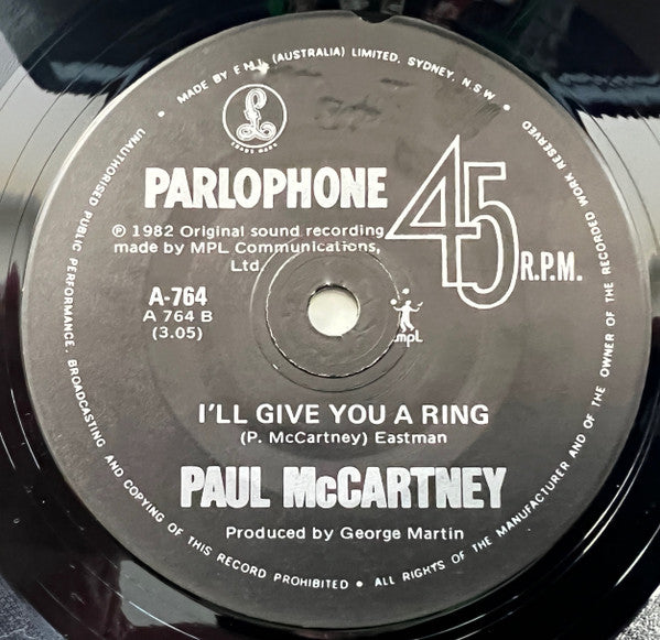 Paul McCartney – Take It Away 7" vinyl record, image 2 of 2