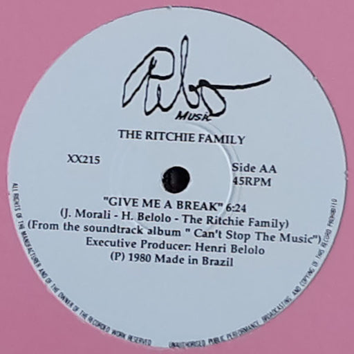 The Ritchie Family, Gibson Brothers – Give Me A Break / Que Sera Mi Vida (If You Should Go) 12" vinyl record, image 1 of 2