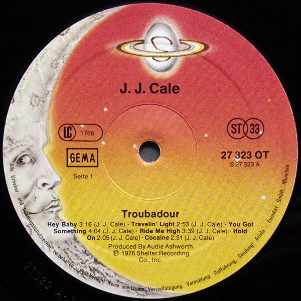 J.J. Cale – Troubadour LP vinyl record, image 3 of 4
