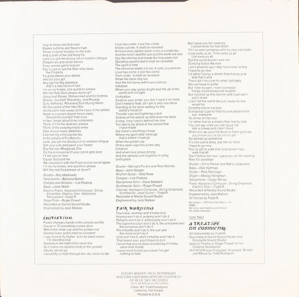 Todd Rundgren – Initiation LP vinyl record, image 6 of 6