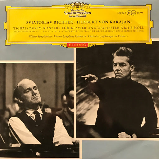 Pyotr Ilyich Tchaikovsky, Sviatoslav Richter, Herbert von Karajan, Wiener Symphoniker – Konzert Für Klavier Und Orchester Nr. 1 B-moll LP vinyl record, image 1 of 3