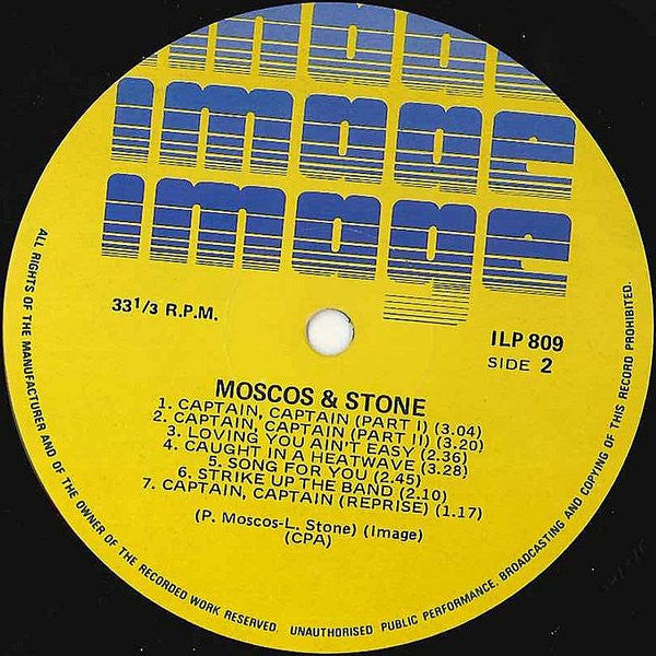 Moscos & Stone – Moscos & Stone LP vinyl record, image 6 of 6