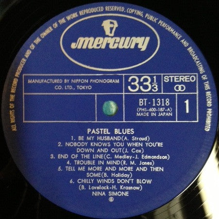 Nina Simone – Pastel Blues LP vinyl record, image 3 of 3