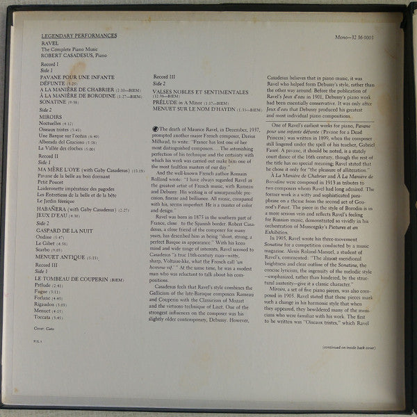 Maurice Ravel, Robert Casadesus – The Complete Piano Music LP vinyl record, image 2 of 10