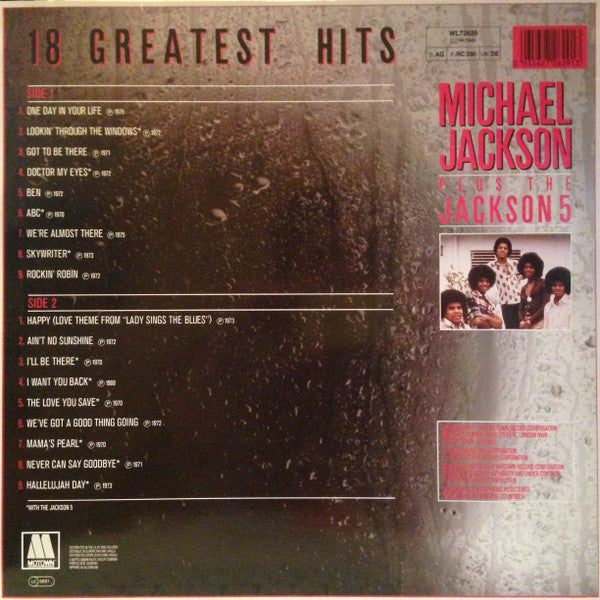Michael Jackson, The Jackson 5 – 18 Greatest Hits LP vinyl record, image 2 of 4