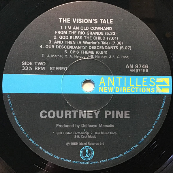 Courtney Pine – The Vision's Tale LP vinyl record, image 4 of 4