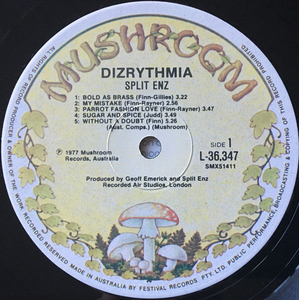 Split Enz – Dizrythmia LP vinyl record, image 3 of 6