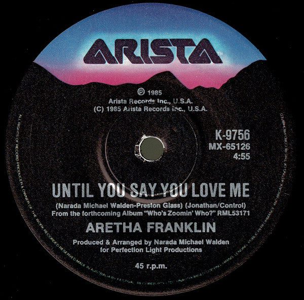 Aretha Franklin – Freeway Of Love 7" vinyl record, image 2 of 2