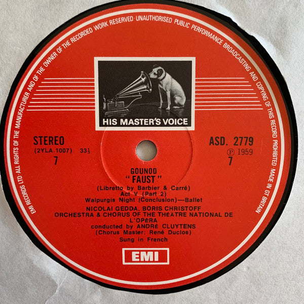 Charles Gounod, Victoria De Los Angeles, Nicolai Gedda, Boris Christoff, Orchestre National De L'Opéra De Paris, Choeur National De L'Opéra De Paris, André Cluytens – Faust (4xLP) LP vinyl record, image 8 of 10