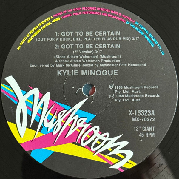 Kylie Minogue – Got To Be Certain 12" vinyl record, image 8 of 8