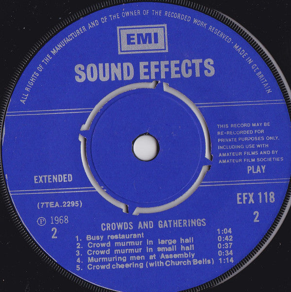 No Artist – Crowds And Gatherings 7" vinyl record, image 4 of 4