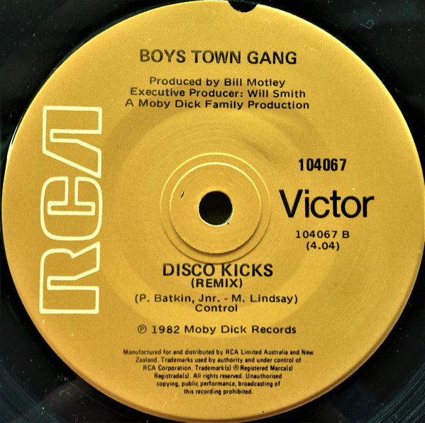 Boys Town Gang – Can't Take My Eyes Off You 7" vinyl record, image 2 of 2