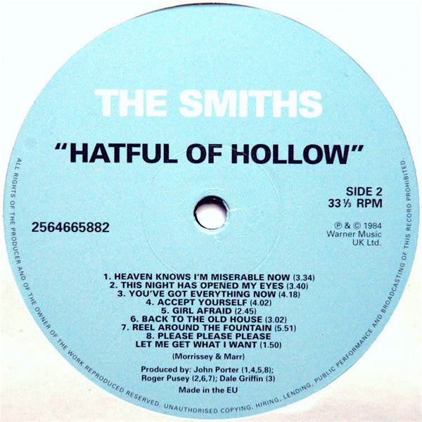 The Smiths – Hatful Of Hollow LP vinyl record, image 4 of 5