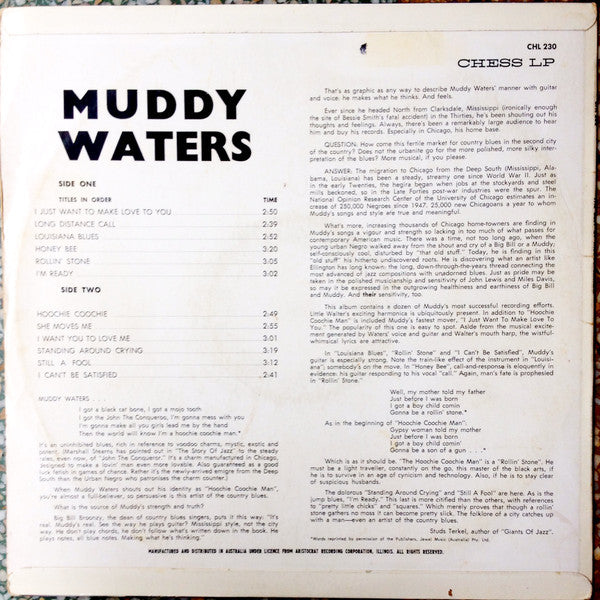 Muddy Waters – The Best Of Muddy Waters LP vinyl record, image 2 of 3