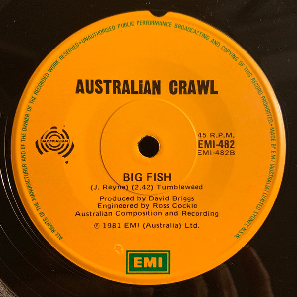 Australian Crawl – Things Don't Seem 7" vinyl record, image 2 of 2