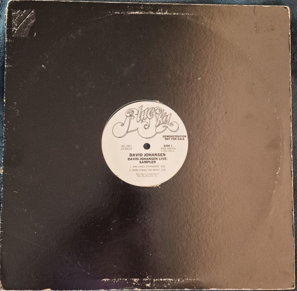 David Johansen – David Johansen Live / Sampler 12" vinyl record, image 2 of 3