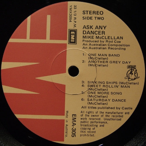 Mike McClellan – Ask Any Dancer LP vinyl record, image 5 of 9