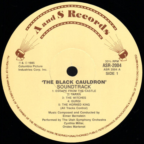 Elmer Bernstein – The Black Cauldron LP vinyl record, image 3 of 4