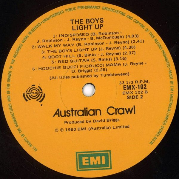 Australian Crawl – The Boys Light Up LP vinyl record, image 4 of 6