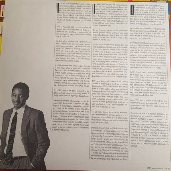 Branford Marsalis – Romances For Saxophone LP vinyl record, image 5 of 5