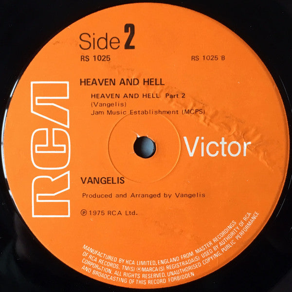 Vangelis – Heaven And Hell LP vinyl record, image 4 of 8