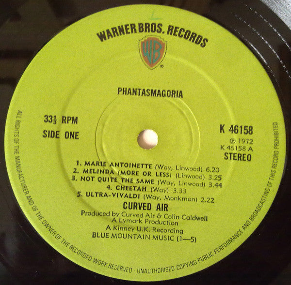 Curved Air – Phantasmagoria LP vinyl record, image 5 of 6