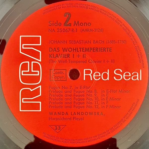 Johann Sebastian Bach, Wanda Landowska – Das Wohltemperierte Klavier I & II (= The Well Tempered Clavier) (5xLP) LP vinyl record, image 3 of 10
