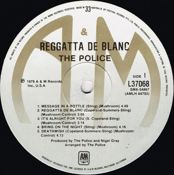 The Police – Reggatta De Blanc LP vinyl record, image 3 of 10