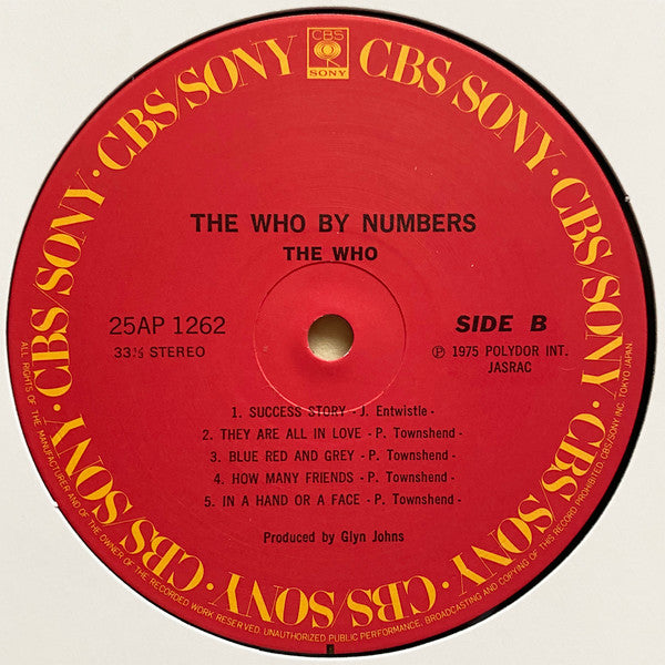 The Who – The Who By Numbers LP vinyl record, image 4 of 10