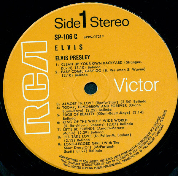 Elvis Presley – Elvis LP vinyl record, image 4 of 6