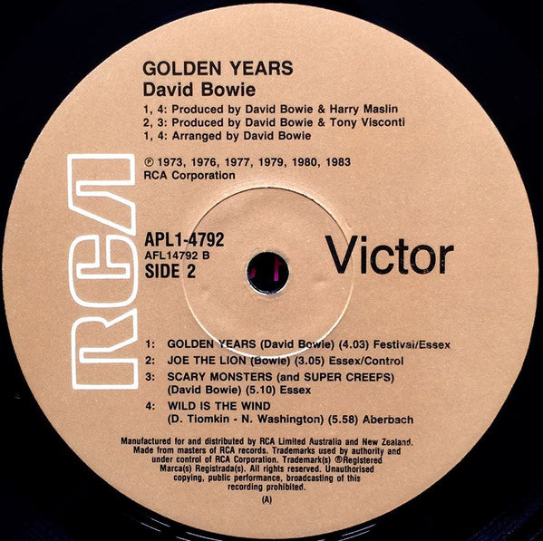 David Bowie – Golden Years LP vinyl record, image 4 of 4