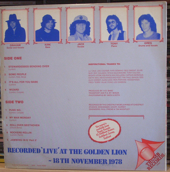 Jackie Lynton's H.D. Band – Till We're Blue In The Face LP vinyl record, image 2 of 10