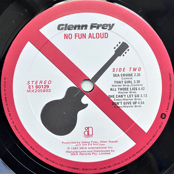 Glenn Frey – No Fun Aloud LP vinyl record, image 8 of 8