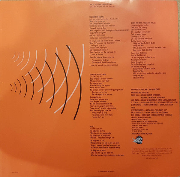 Daryl Hall & John Oates – Voices LP vinyl record, image 5 of 6