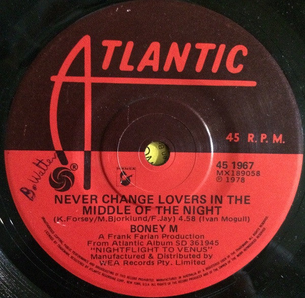 Boney M. – Rasputin 7" vinyl record, image 3 of 3