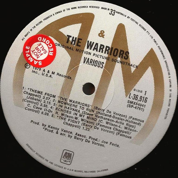 Various – The Warriors (The Original Motion Picture Soundtrack) LP vinyl record, image 5 of 6