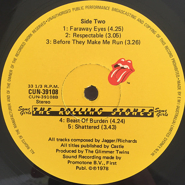 The Rolling Stones – Some Girls LP vinyl record, image 4 of 6