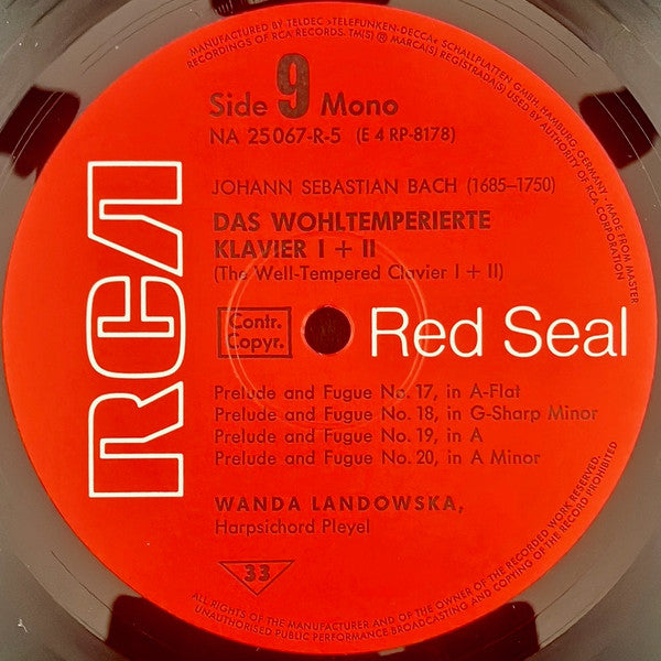 Johann Sebastian Bach, Wanda Landowska – Das Wohltemperierte Klavier I & II (= The Well Tempered Clavier) (5xLP) LP vinyl record, image 10 of 10