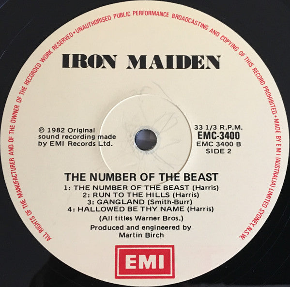 Iron Maiden – The Number Of The Beast LP vinyl record, image 4 of 7