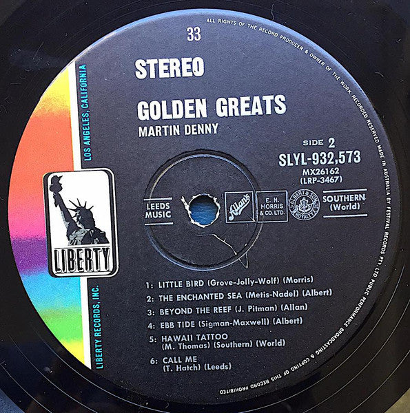 Martin Denny – Golden Greats LP vinyl record, image 4 of 4
