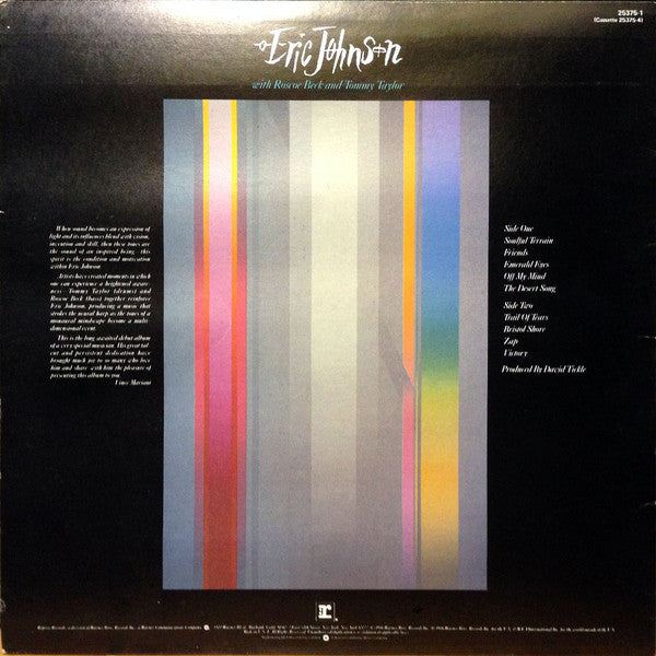 Eric Johnson – Tones LP vinyl record, image 2 of 7