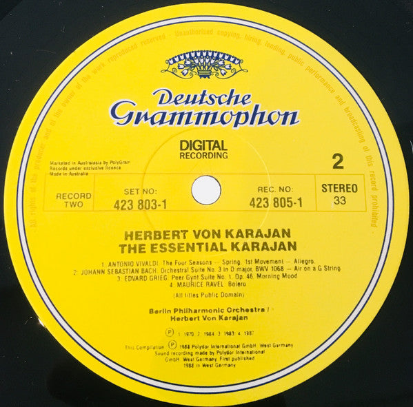Herbert Von Karajan – The Essential Karajan (2xLP) LP vinyl record, image 10 of 10