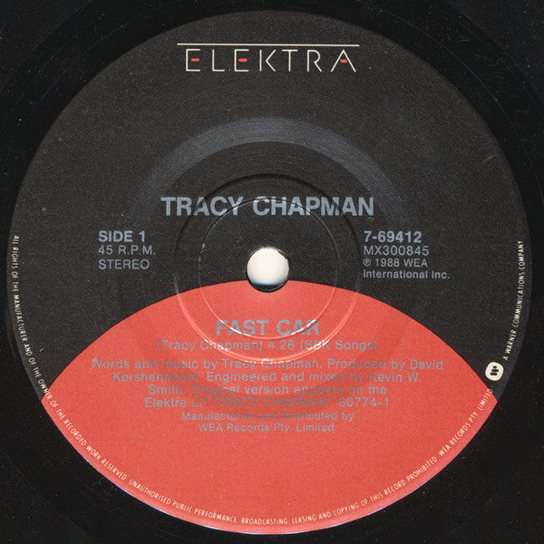 Tracy Chapman – Fast Car 7" vinyl record, image 1 of 2
